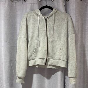 Gray Zip-Up Hoodie